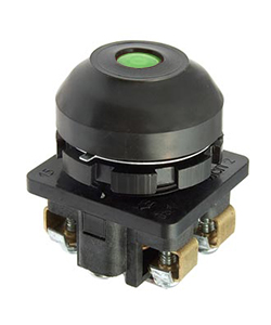 КЕ-081 У2 исп.2, зеленый, 1з+1р, цилиндр, IP54, 10А, 660В, выключатель кнопочный  (ЭТ)