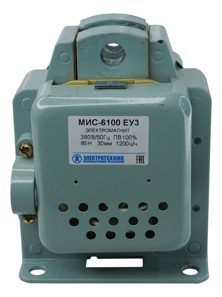 МИС-6100 ЕУ3, 380В, тянущее исполнение, ПВ 100%, IP20, с жесткими выводами, электромагнит  (ЭТ)