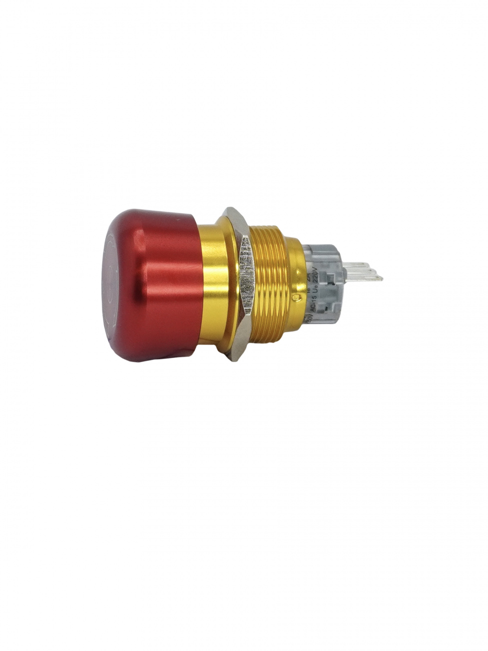 GQ22-L-11TSB, красный, металл, 1C1NO1NC, гриб с фиксацией, d22мм, IP65, выключатель кнопочный  (ЭТ)