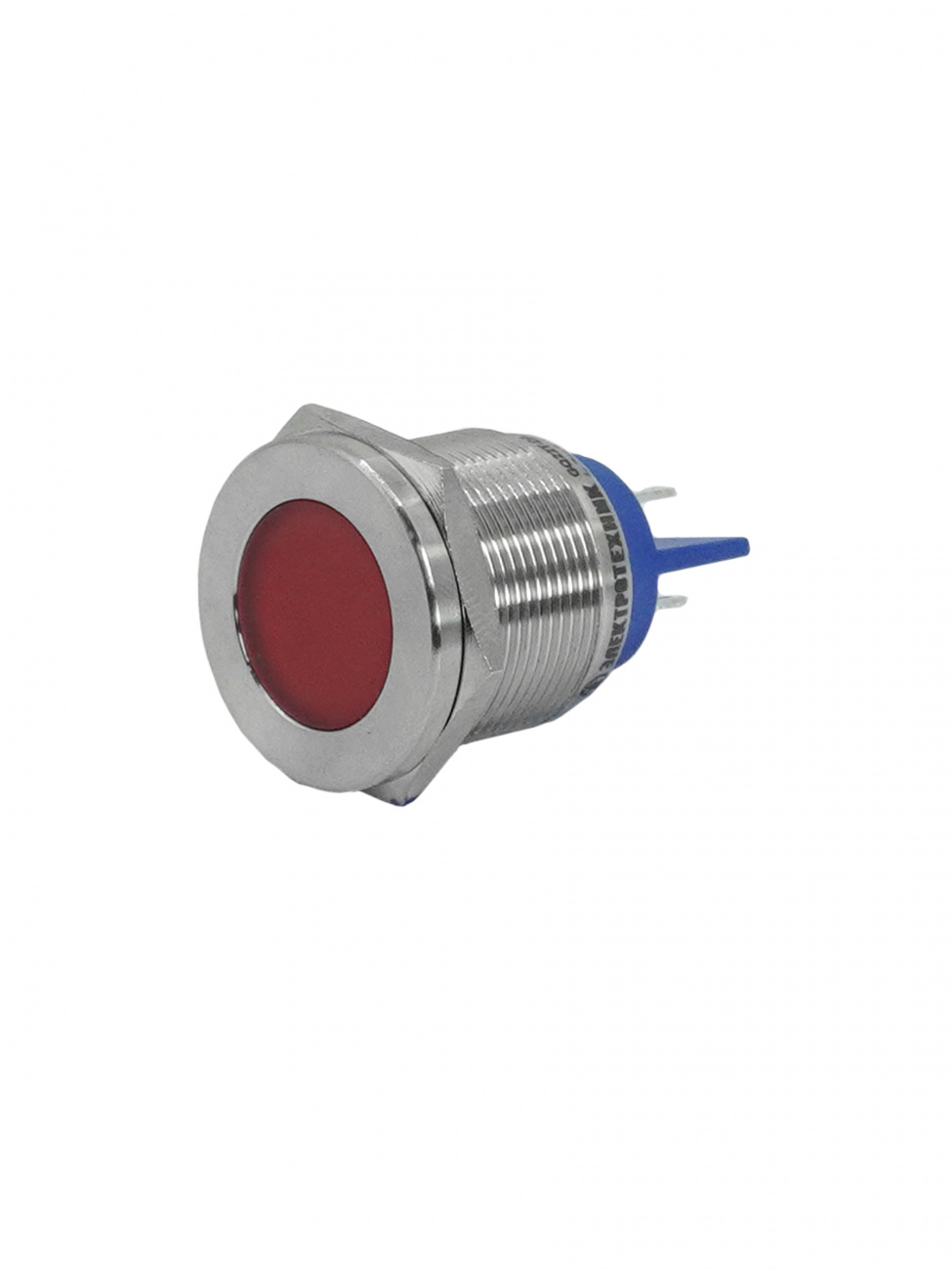 GQ22T-D/L/R/220V/S, красная, металл. корпус, светодиодная матрица d=22мм, 220В AC/DC, IP67, индикаторная лампа  (ЭТ)
